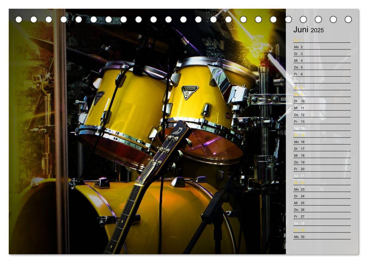 Bild: 9783435424047 | Schlagzeug onstage (Tischkalender 2025 DIN A5 quer), CALVENDO...