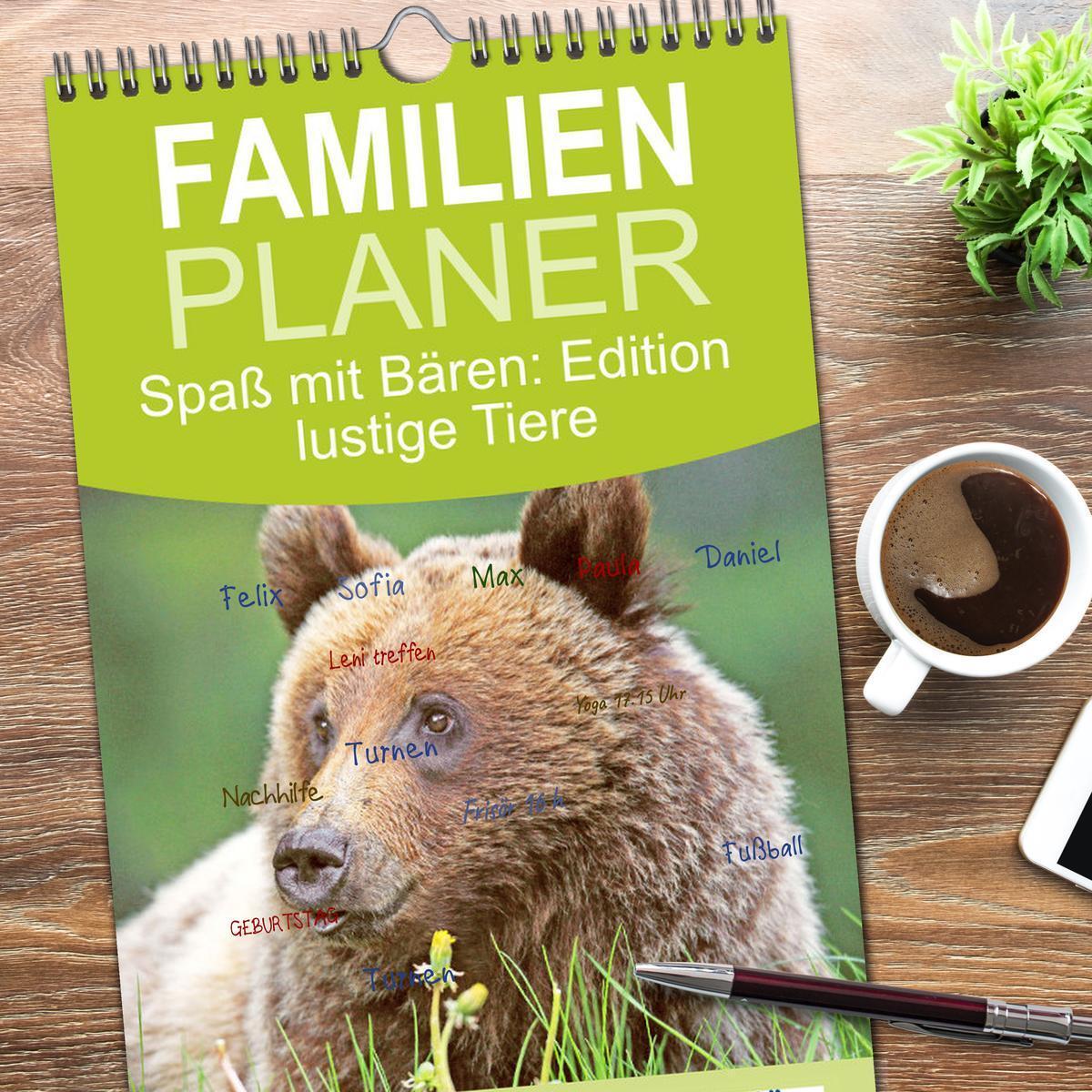 Bild: 9783457091913 | Familienplaner 2025 - Spaß mit Bären: Edition lustige Tiere mit 5...