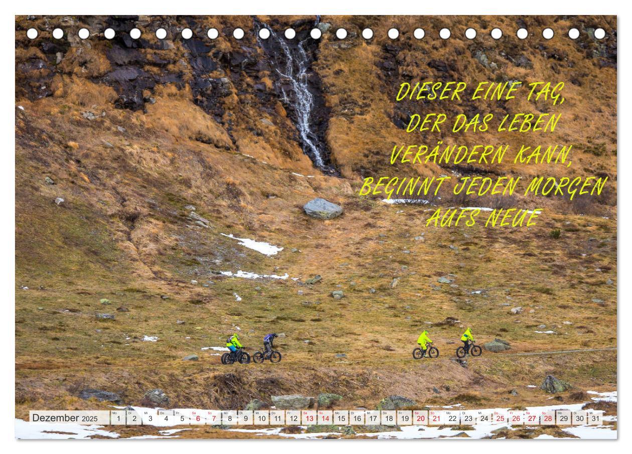 Bild: 9783435122110 | Positive Gedanken - Motivation und Mountainbike (Tischkalender 2025...