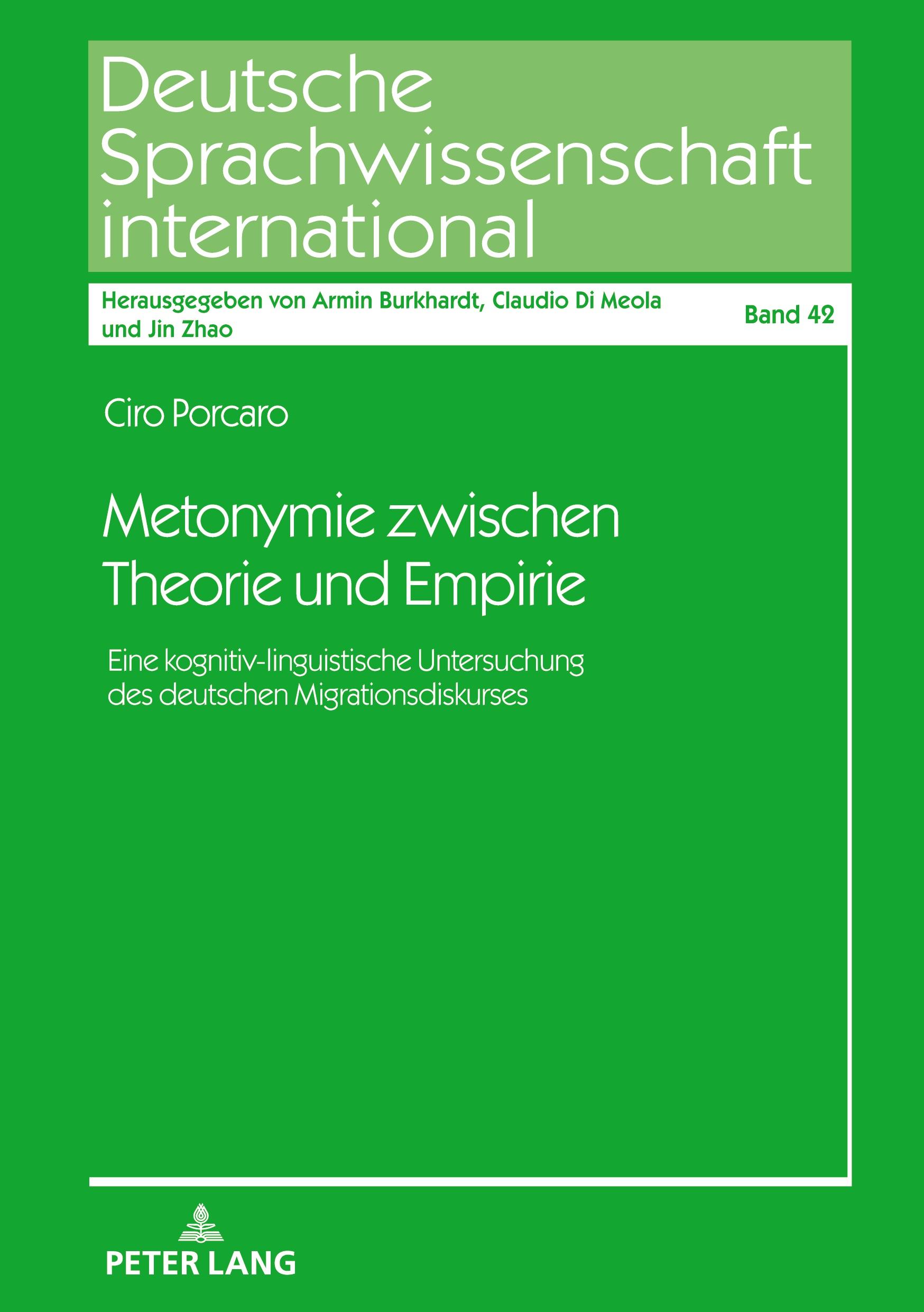 Cover: 9783631919828 | Metonymie zwischen Theorie und Empirie | Ciro Porcaro | Buch | Deutsch