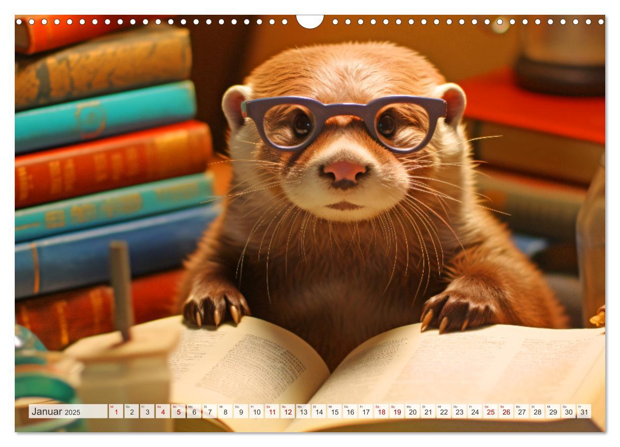 Bild: 9783383891984 | Otter bei der Arbeit (Wandkalender 2025 DIN A3 quer), CALVENDO...