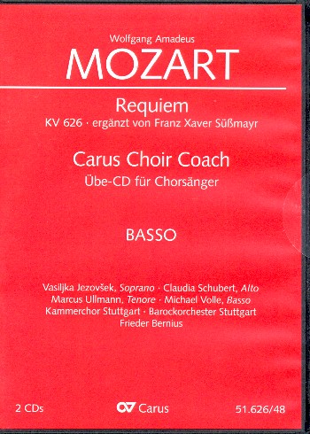 Cover: 4009350736245 | Requiem Kv 626 ? Carus Choir Coach | Wolfgang Amadeus Mozart | CD