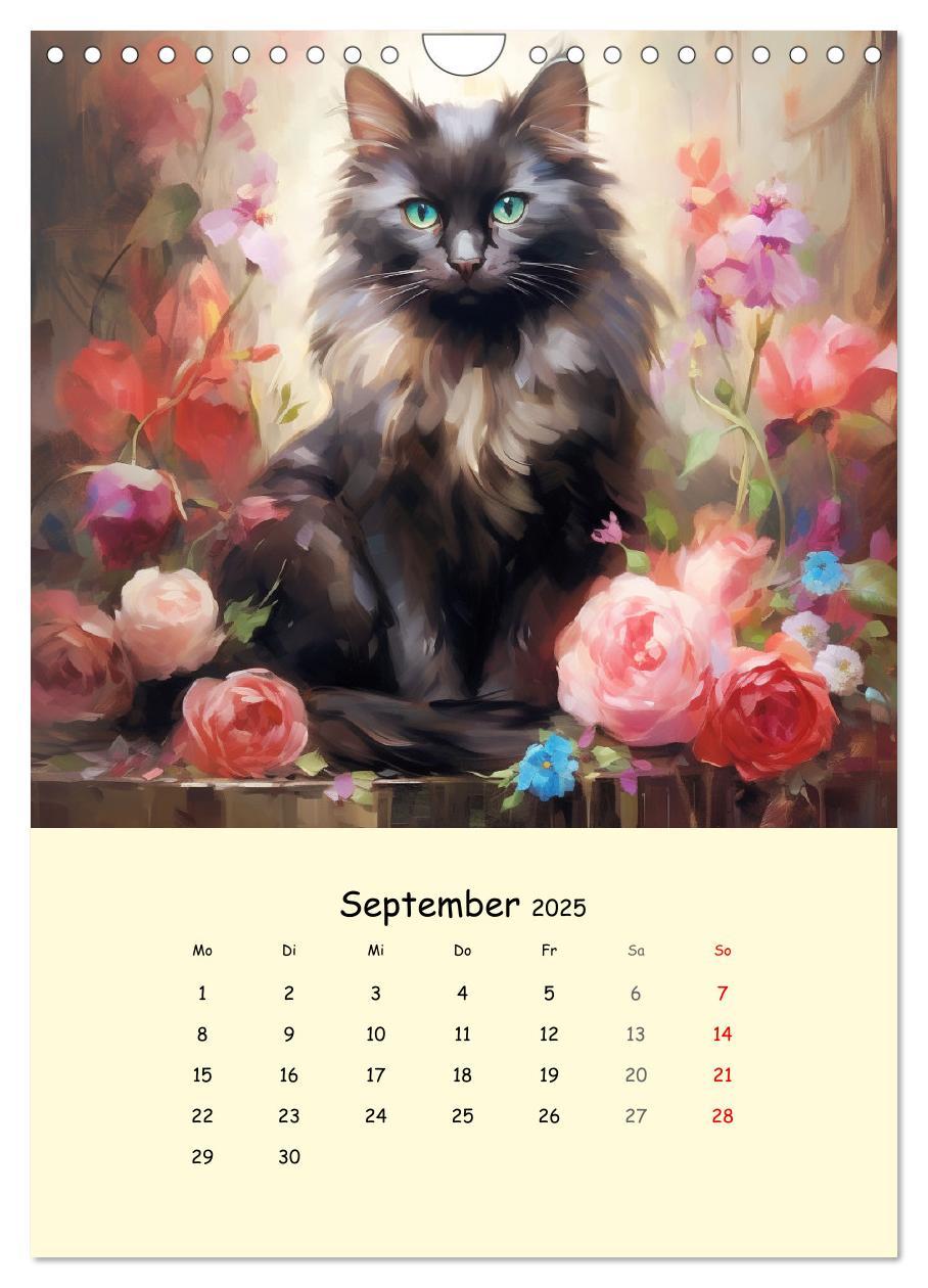 Bild: 9783435867363 | Liebliche Katzen. Anmut und Würde mit Blumen (Wandkalender 2025 DIN...