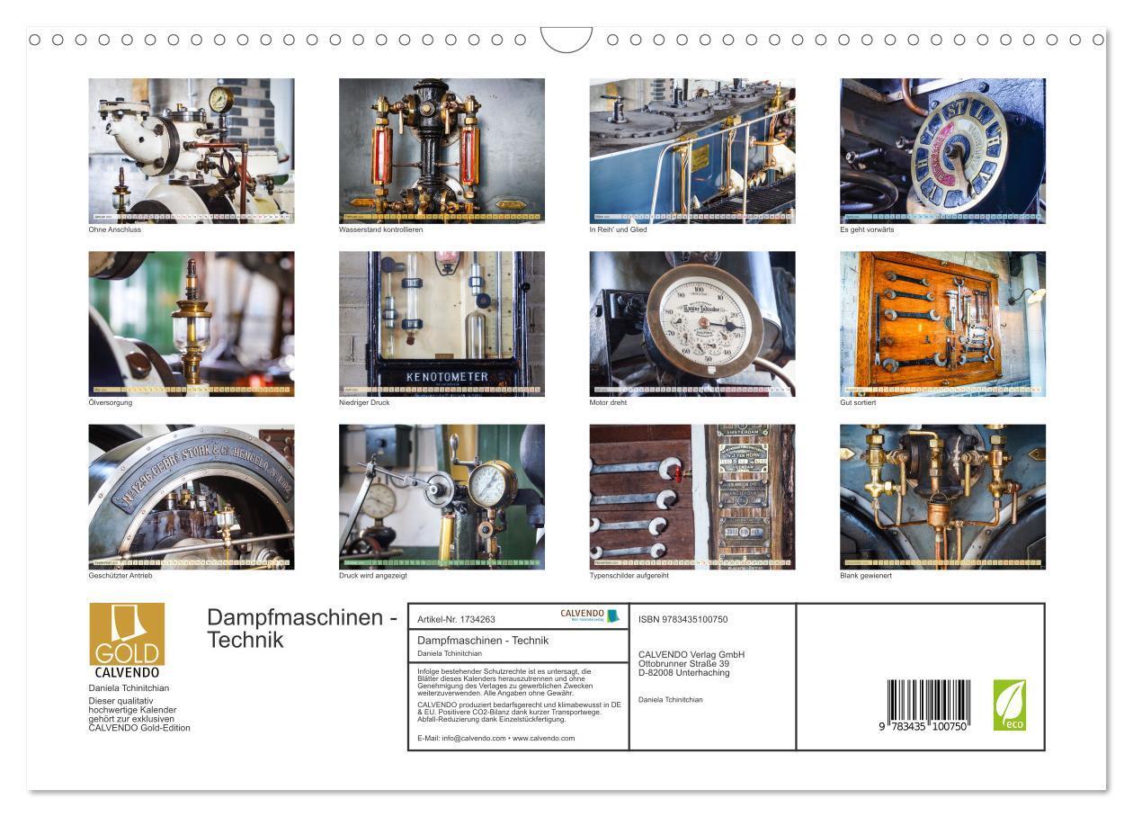 Bild: 9783435100750 | Dampfmaschinen - Technik (Wandkalender 2025 DIN A3 quer), CALVENDO...