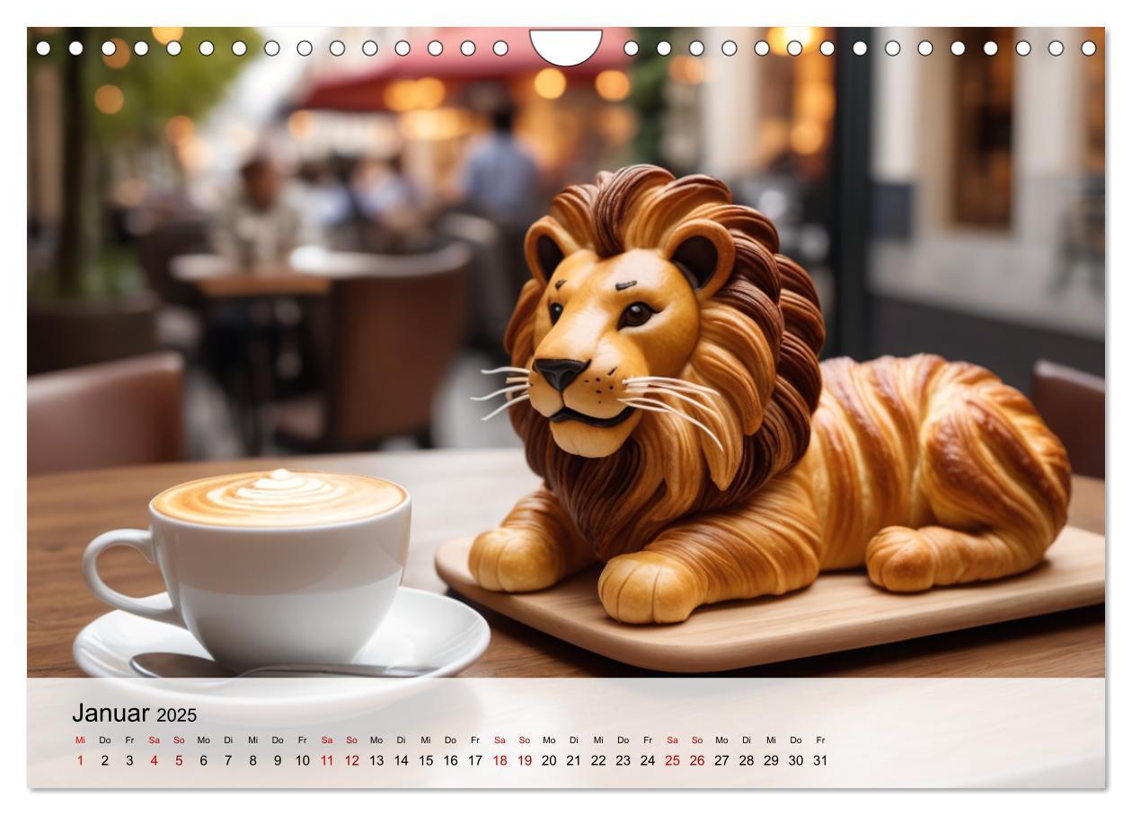 Bild: 9783383777110 | Tierische Croissants (Wandkalender 2025 DIN A4 quer), CALVENDO...