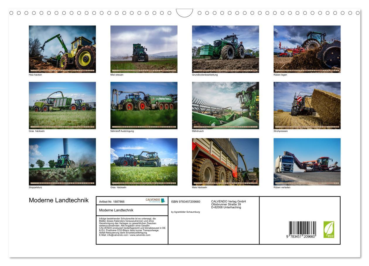 Bild: 9783457209660 | Moderne Landtechnik (Wandkalender 2025 DIN A3 quer), CALVENDO...