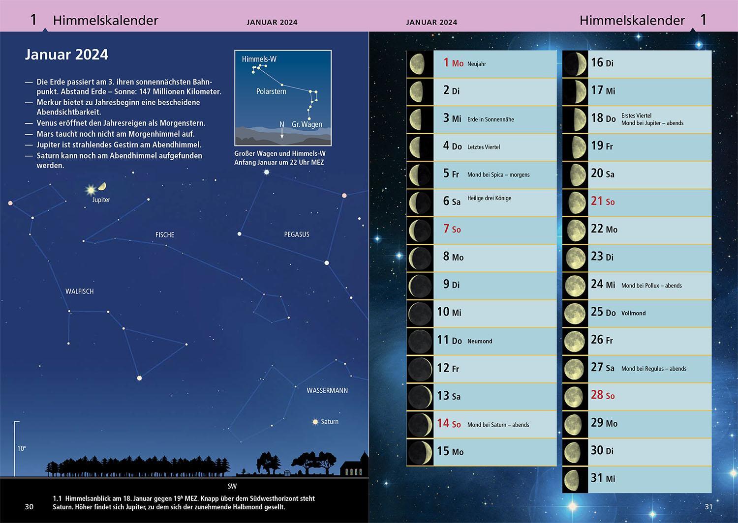 Bild: 9783440176900 | Kosmos Himmelsjahr 2024 | Hans-Ulrich Keller | Taschenbuch | 304 S.