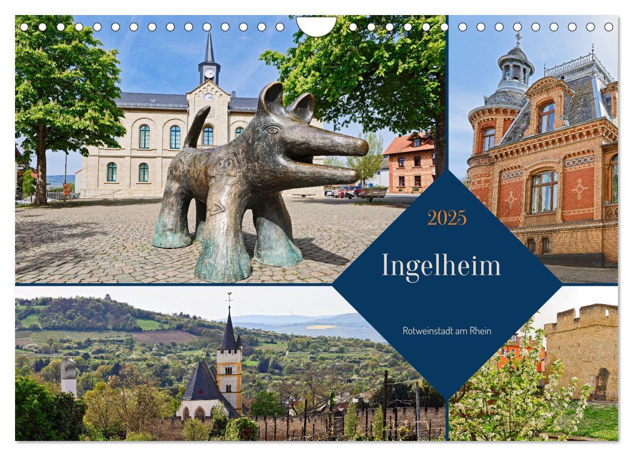 Cover: 9783435640256 | Ingelheim - Rotweinstadt am Rhein (Wandkalender 2025 DIN A4 quer),...