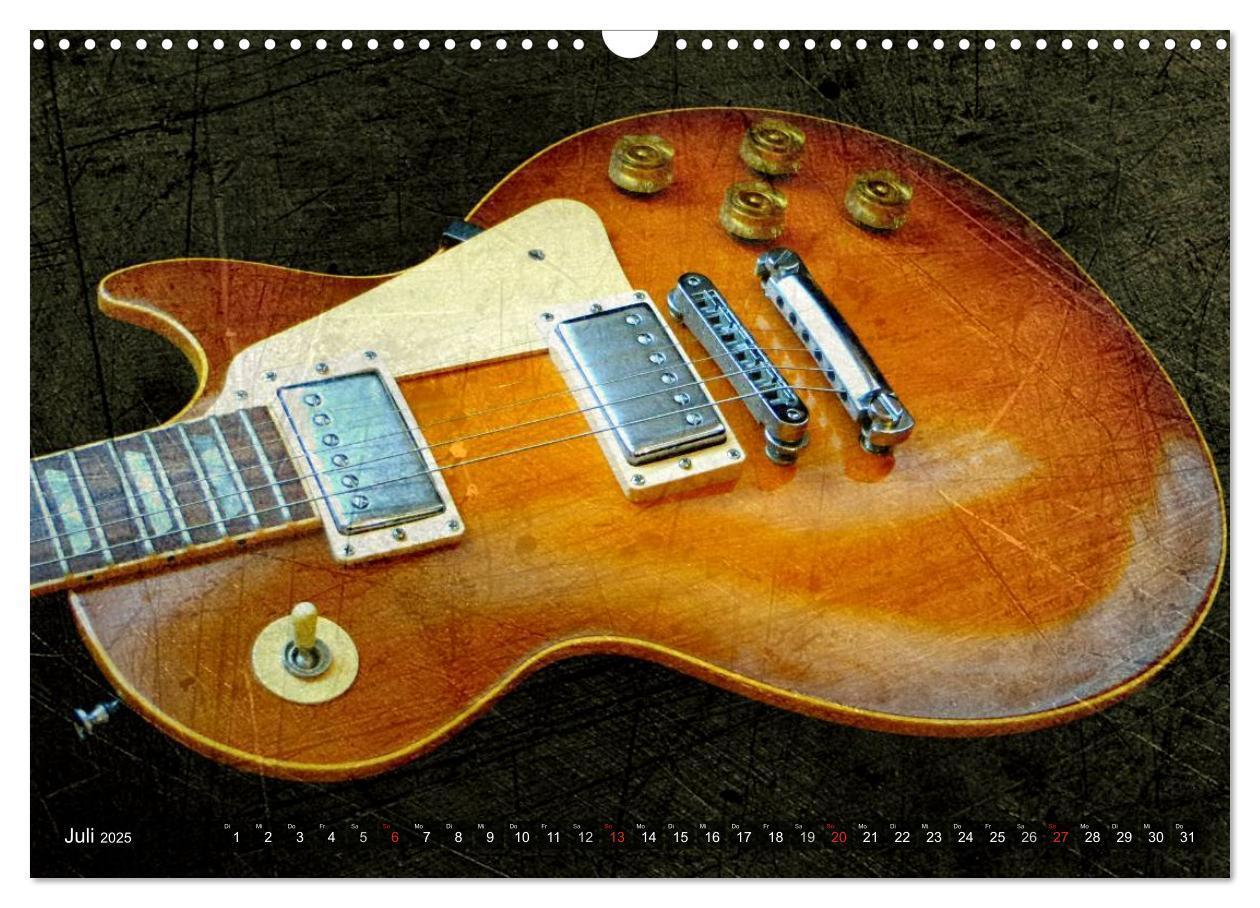 Bild: 9783435728282 | GITARREN Vintage Art (Wandkalender 2025 DIN A3 quer), CALVENDO...