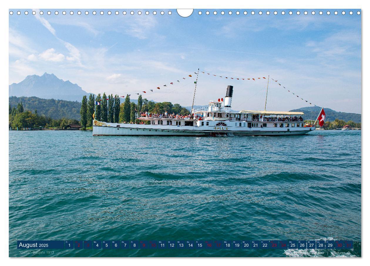 Bild: 9783435107124 | Dampfschiffe Vierwaldstättersee (Wandkalender 2025 DIN A3 quer),...