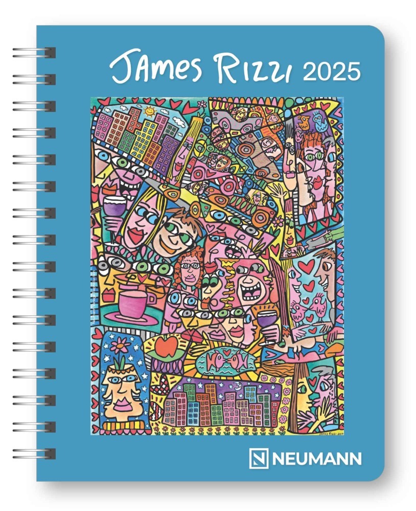 Cover: 4002725994769 | N NEUMANNVERLAGE - James Rizzi 2025 Diary, 16,5x21,6cm,...