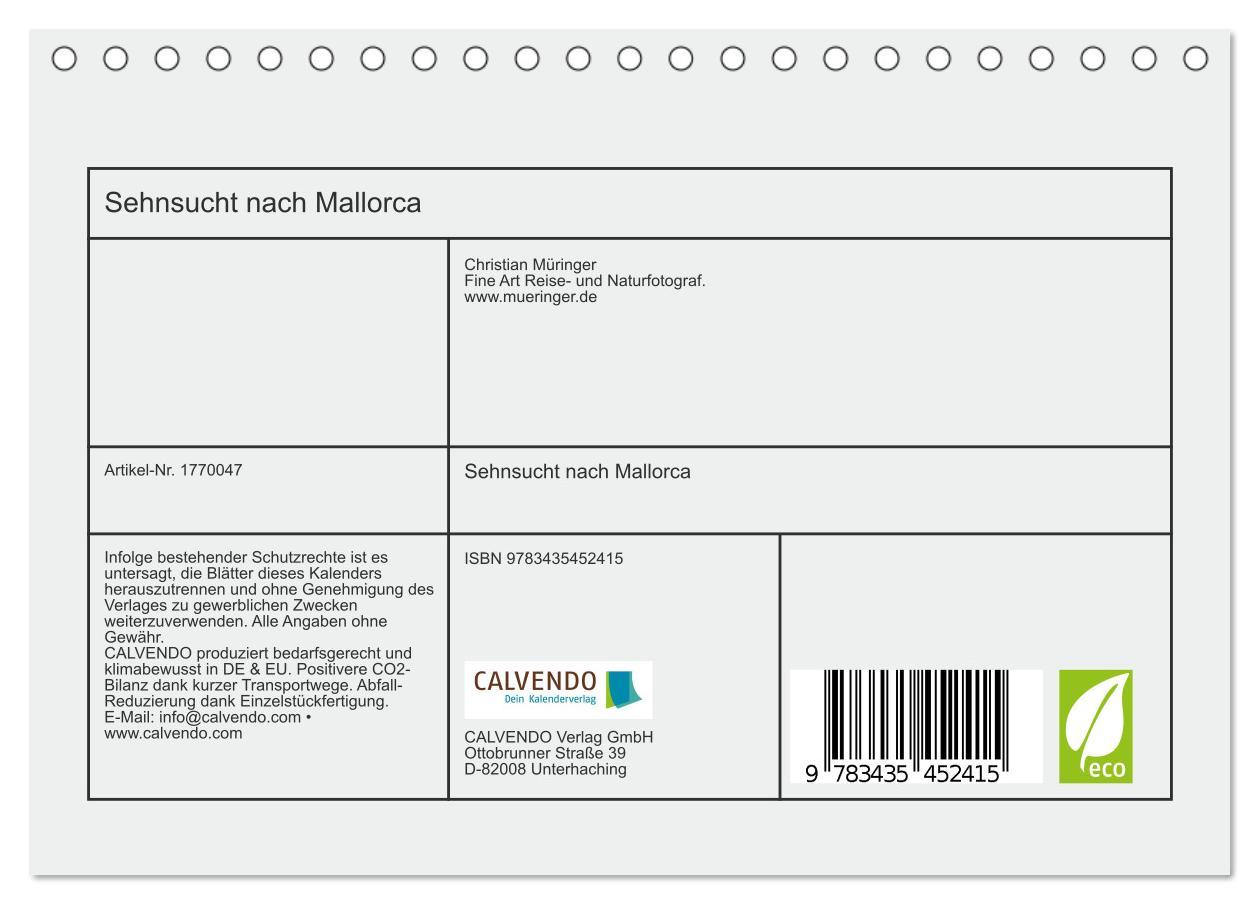 Bild: 9783435452415 | Sehnsucht nach Mallorca (Tischkalender 2025 DIN A5 quer), CALVENDO...