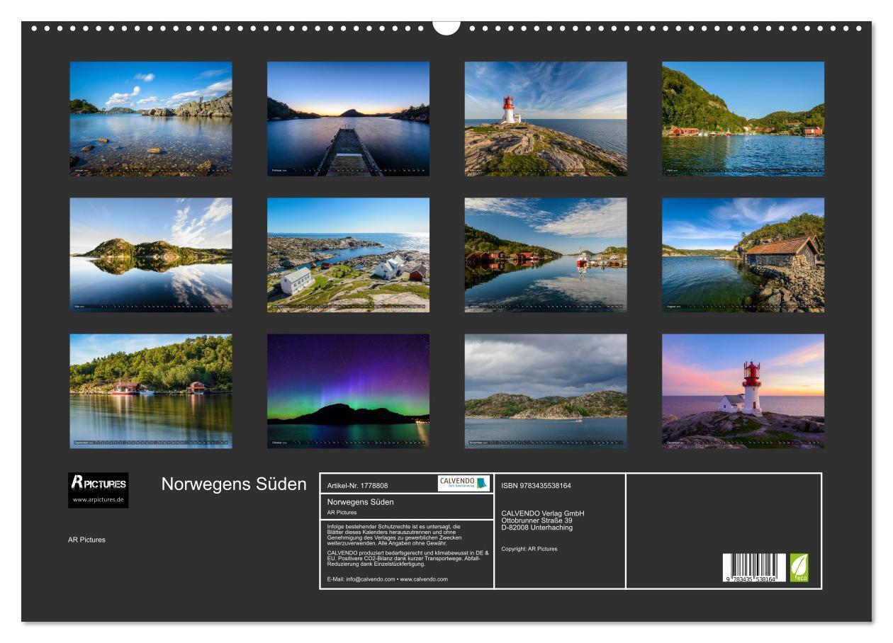 Bild: 9783435538164 | Norwegens Süden (Wandkalender 2025 DIN A2 quer), CALVENDO...