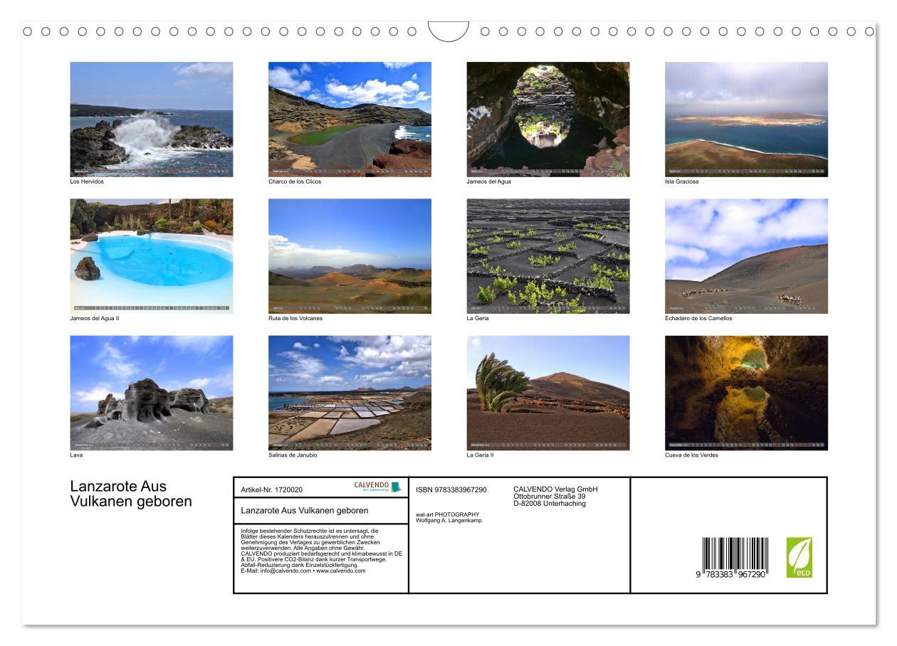 Bild: 9783383967290 | Lanzarote Aus Vulkanen geboren (Wandkalender 2025 DIN A3 quer),...