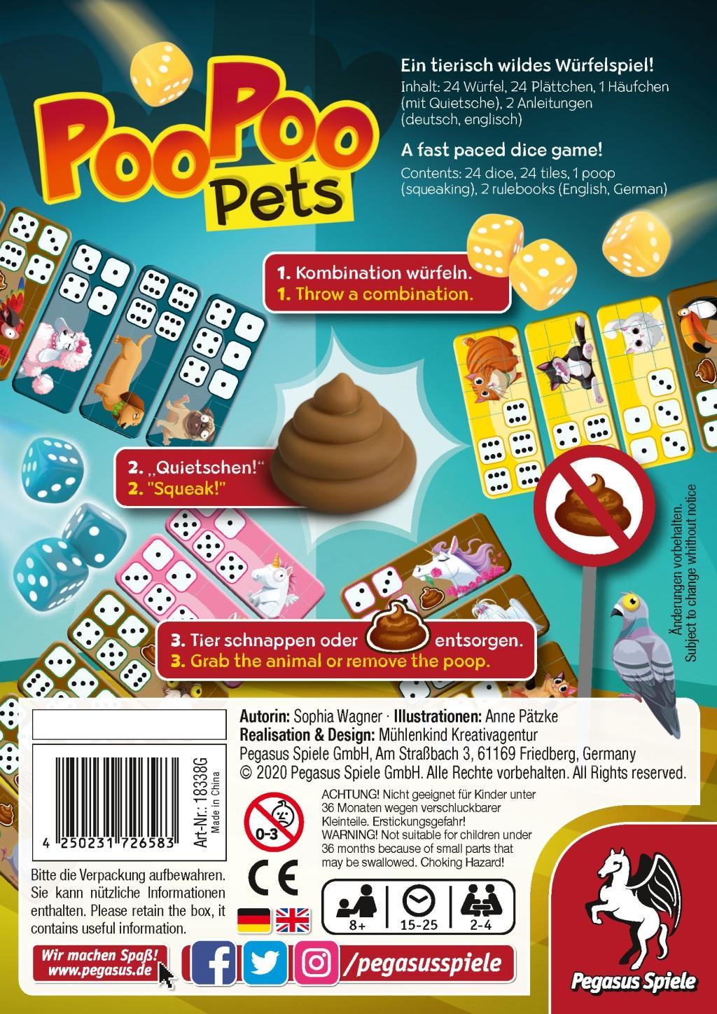 Bild: 4250231726583 | Poo Poo Pets (deutsch/englisch) | Sophia Wagner | Spiel | Brettspiel