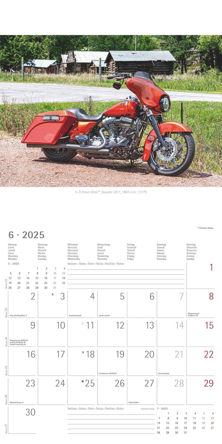 Bild: 4251732340940 | Harleys 2025 - Broschürenkalender 30x30 cm (30x60 geöffnet) -...