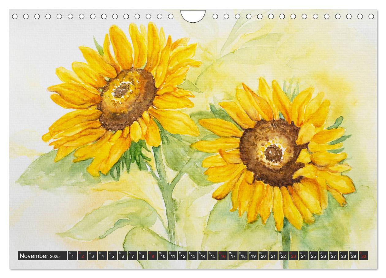 Bild: 9783435312764 | Blumenbilder in Aquarell (Wandkalender 2025 DIN A4 quer), CALVENDO...