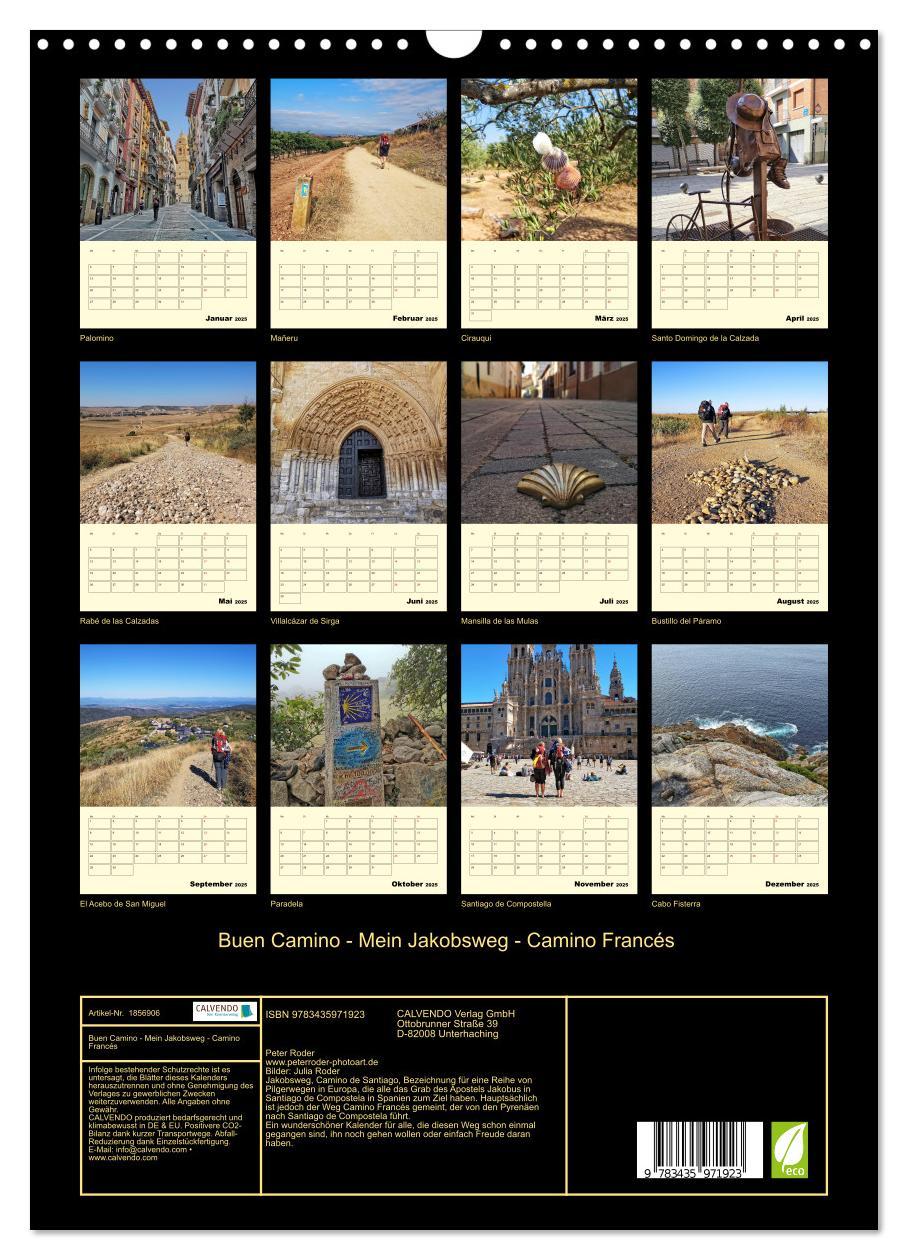 Bild: 9783435971923 | Buen Camino - Mein Jakobsweg - Camino Francés (Wandkalender 2025...