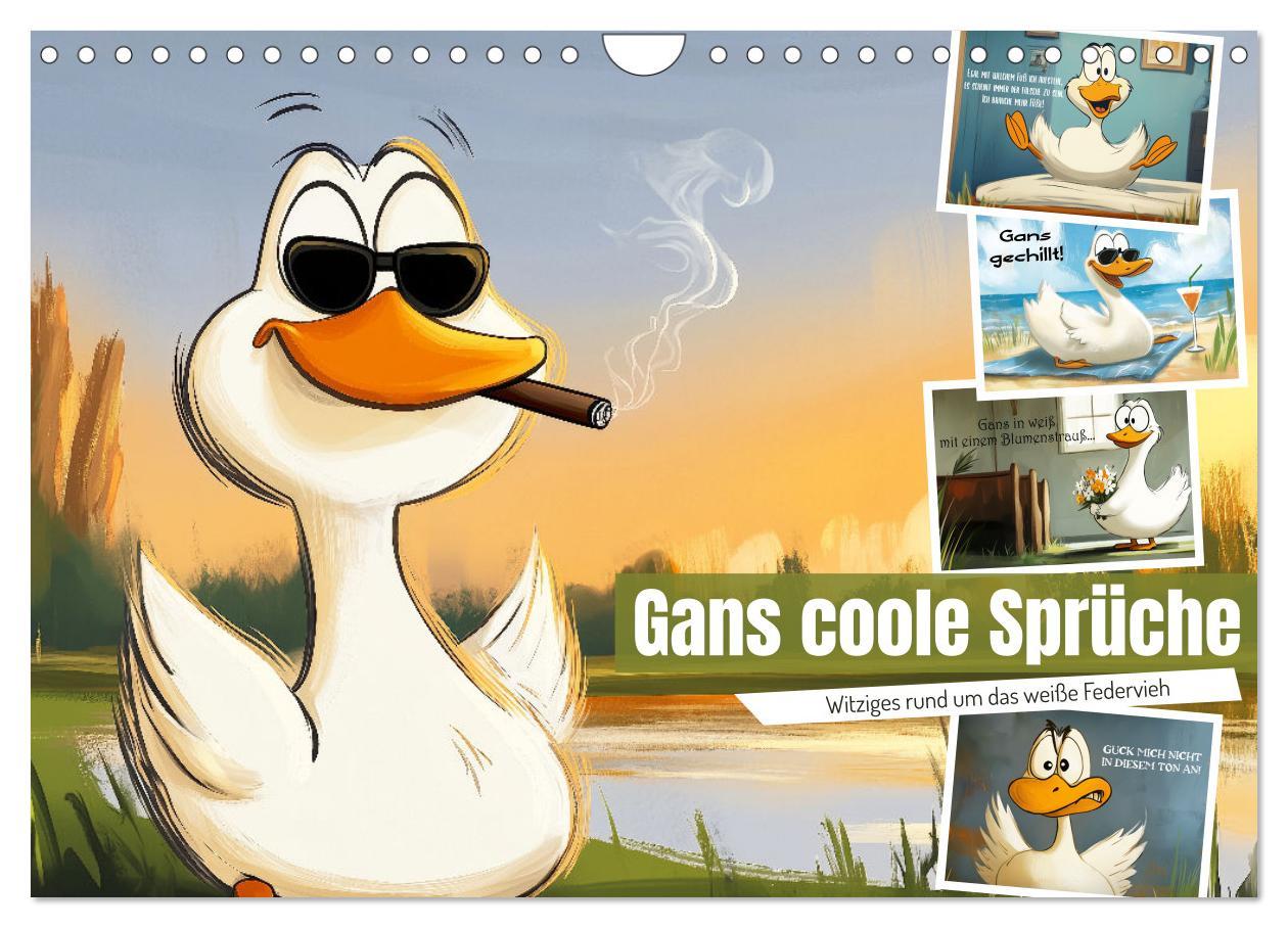 Cover: 9783457189993 | Gans coole Sprüche (Wandkalender 2025 DIN A4 quer), CALVENDO...