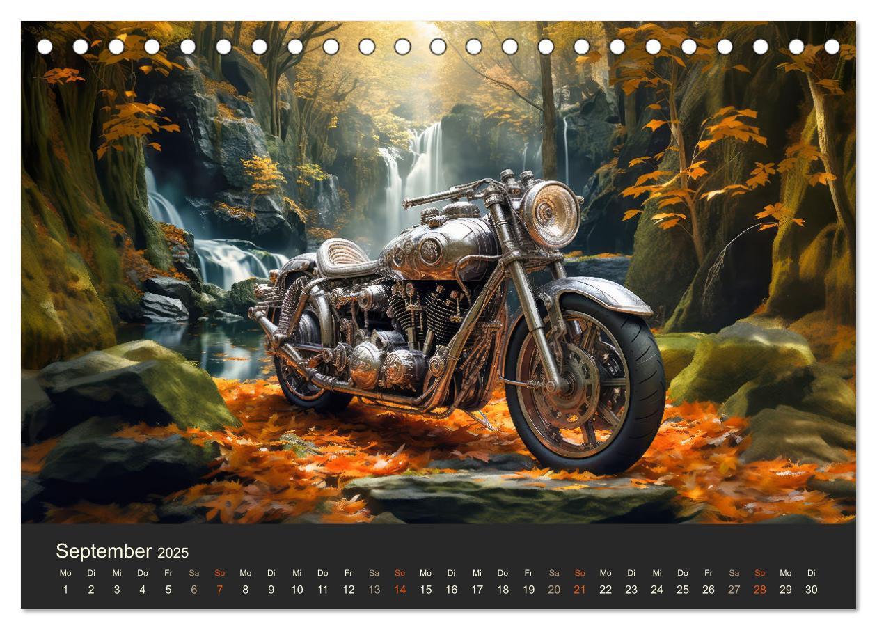 Bild: 9783435015092 | Steampunk Motorräder (Tischkalender 2025 DIN A5 quer), CALVENDO...