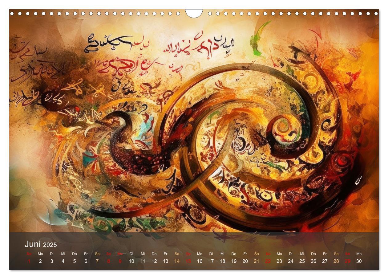 Bild: 9783435368358 | Arabische Kalligraphie in Kunstform (Wandkalender 2025 DIN A3...