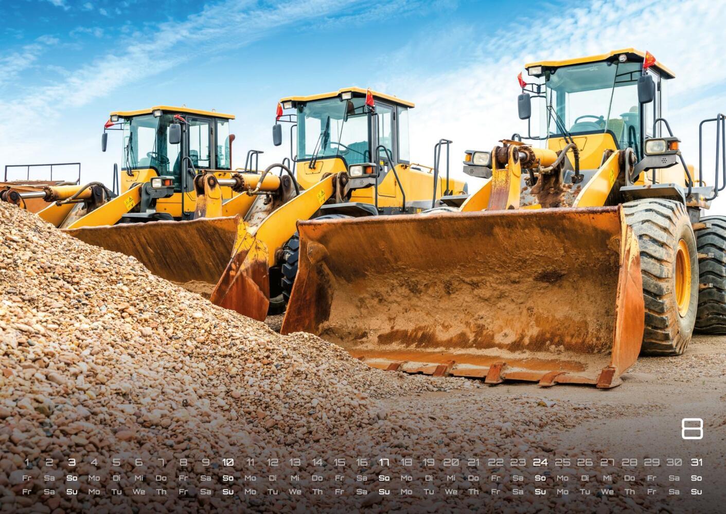 Bild: 9783986733834 | Baumaschinen - gigantische Bauhelfer - 2025 - Kalender DIN A2 | 15 S.