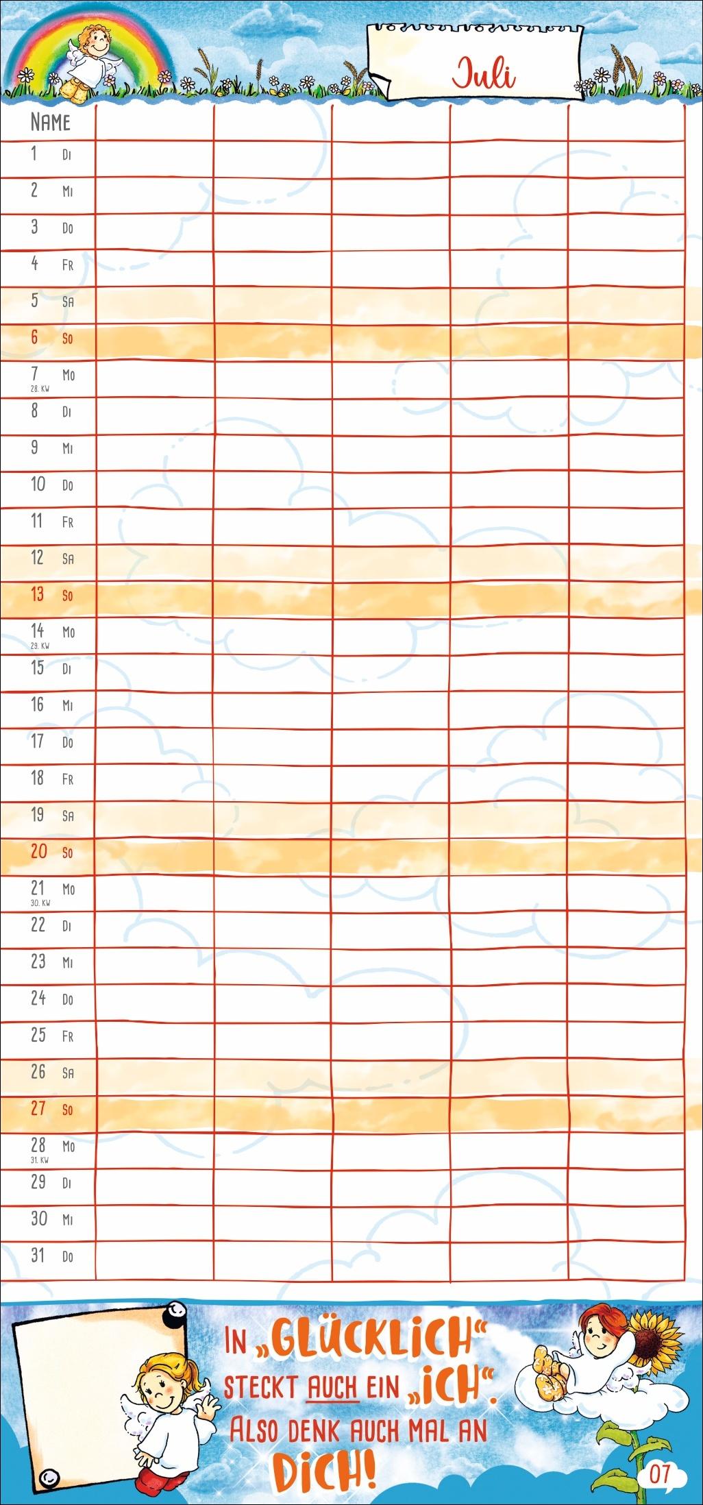 Bild: 9783756406760 | Schutzengel Familienplaner 2025 | Heye | Kalender | Spiralbindung