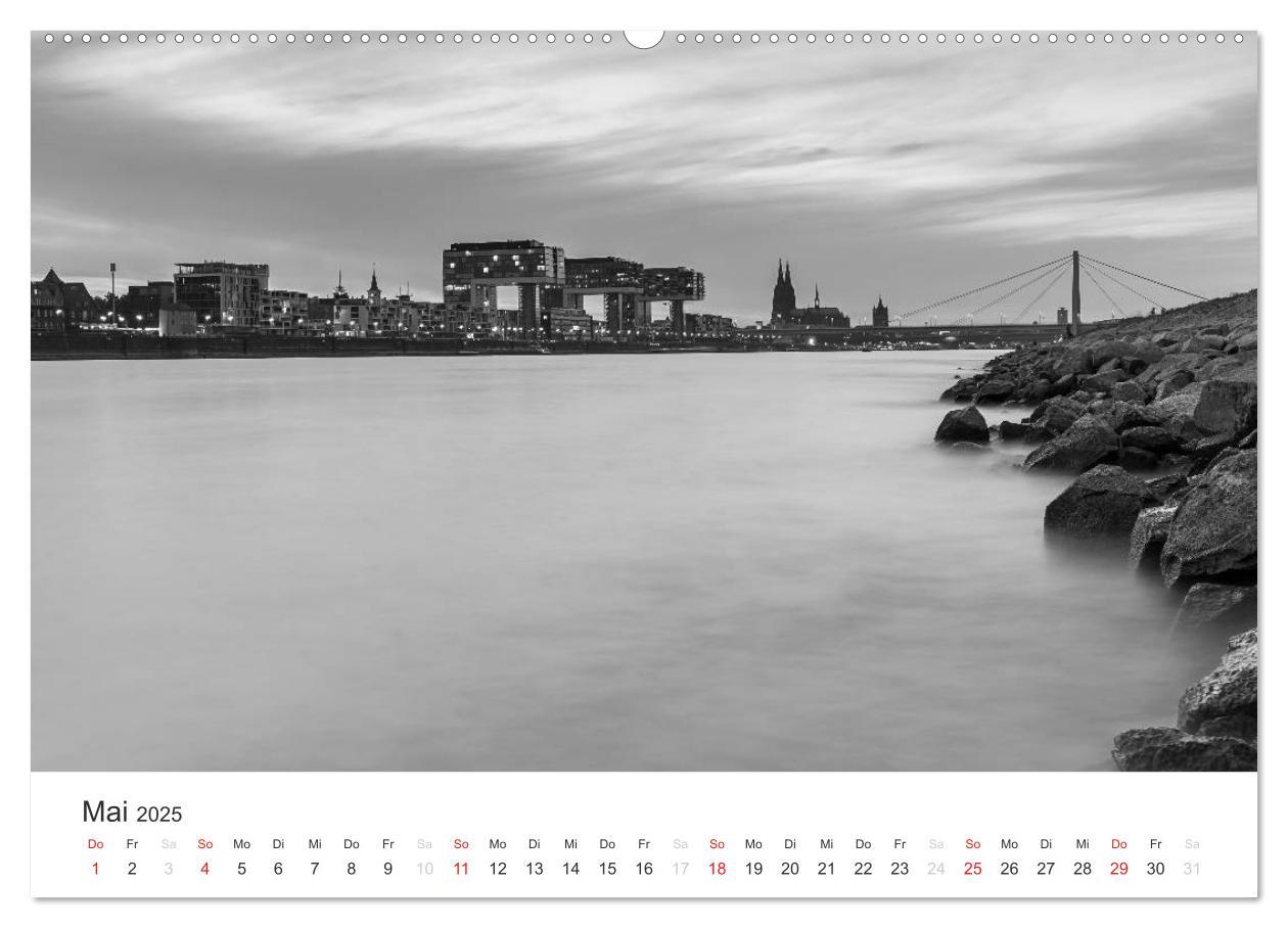 Bild: 9783435548064 | Köln - monochrome Ansichten (Wandkalender 2025 DIN A2 quer),...