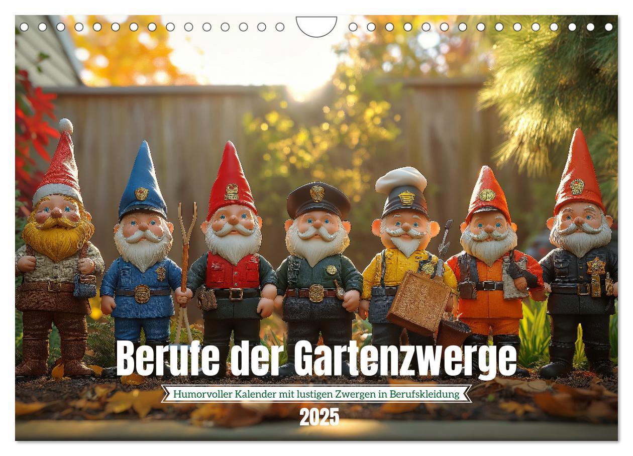 Cover: 9783457204108 | Berufe der Gartenzwerge (Wandkalender 2025 DIN A4 quer), CALVENDO...