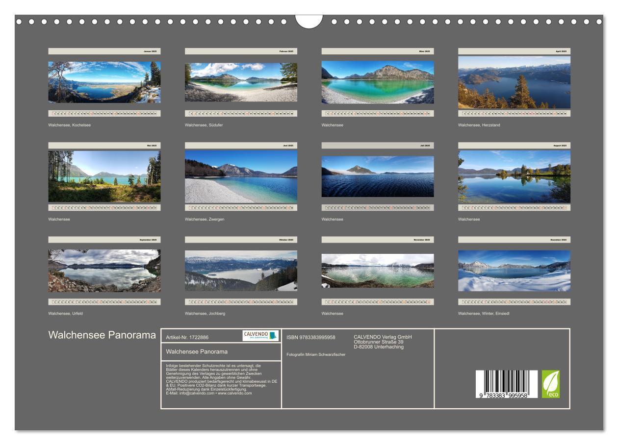 Bild: 9783383995958 | Walchensee Panorama (Wandkalender 2025 DIN A3 quer), CALVENDO...