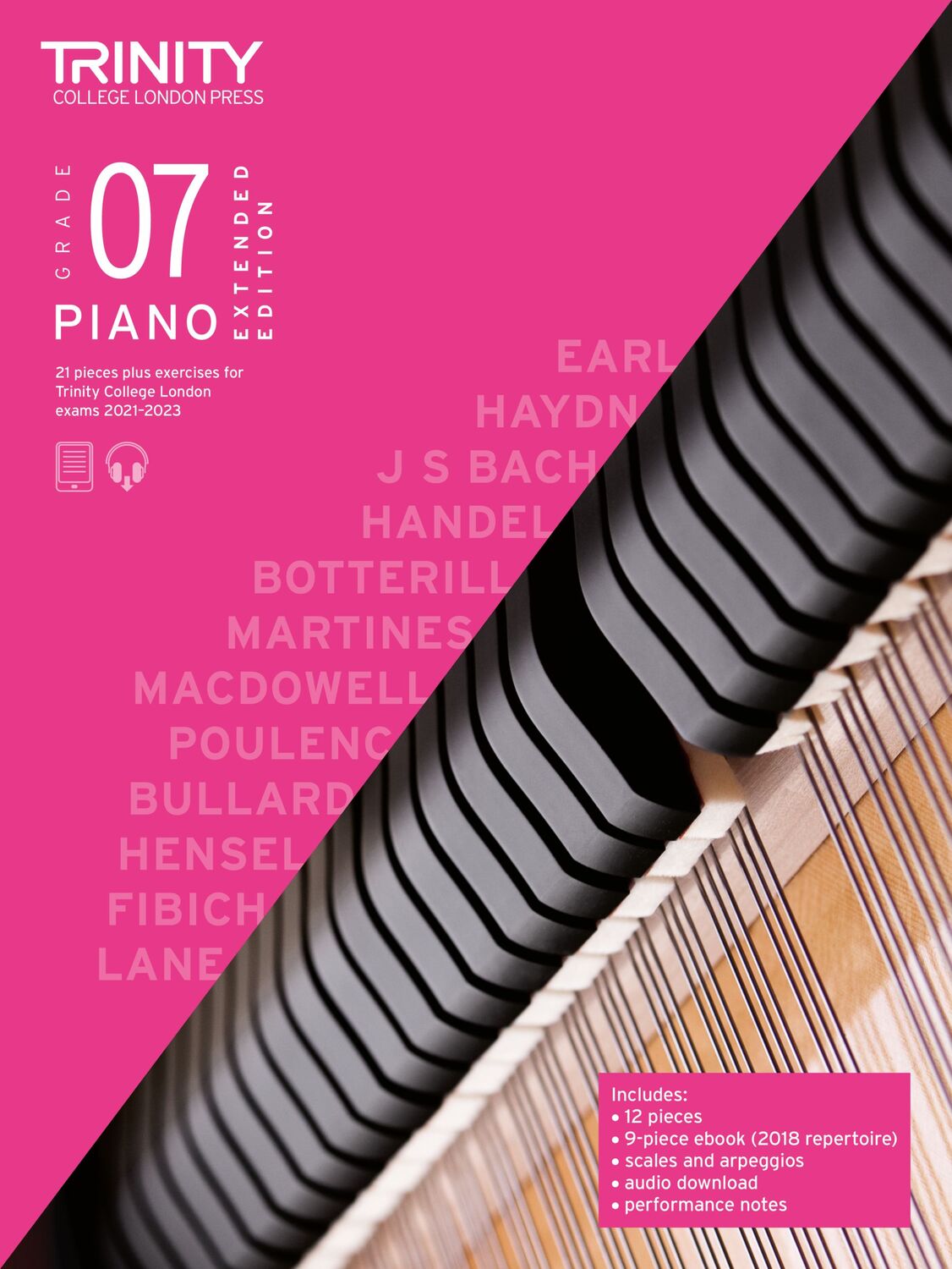 Cover: 9780857369352 | Piano Exam Pieces &amp; Exercises 21-23 Grade 7 Ext Ed | London | Deutsch