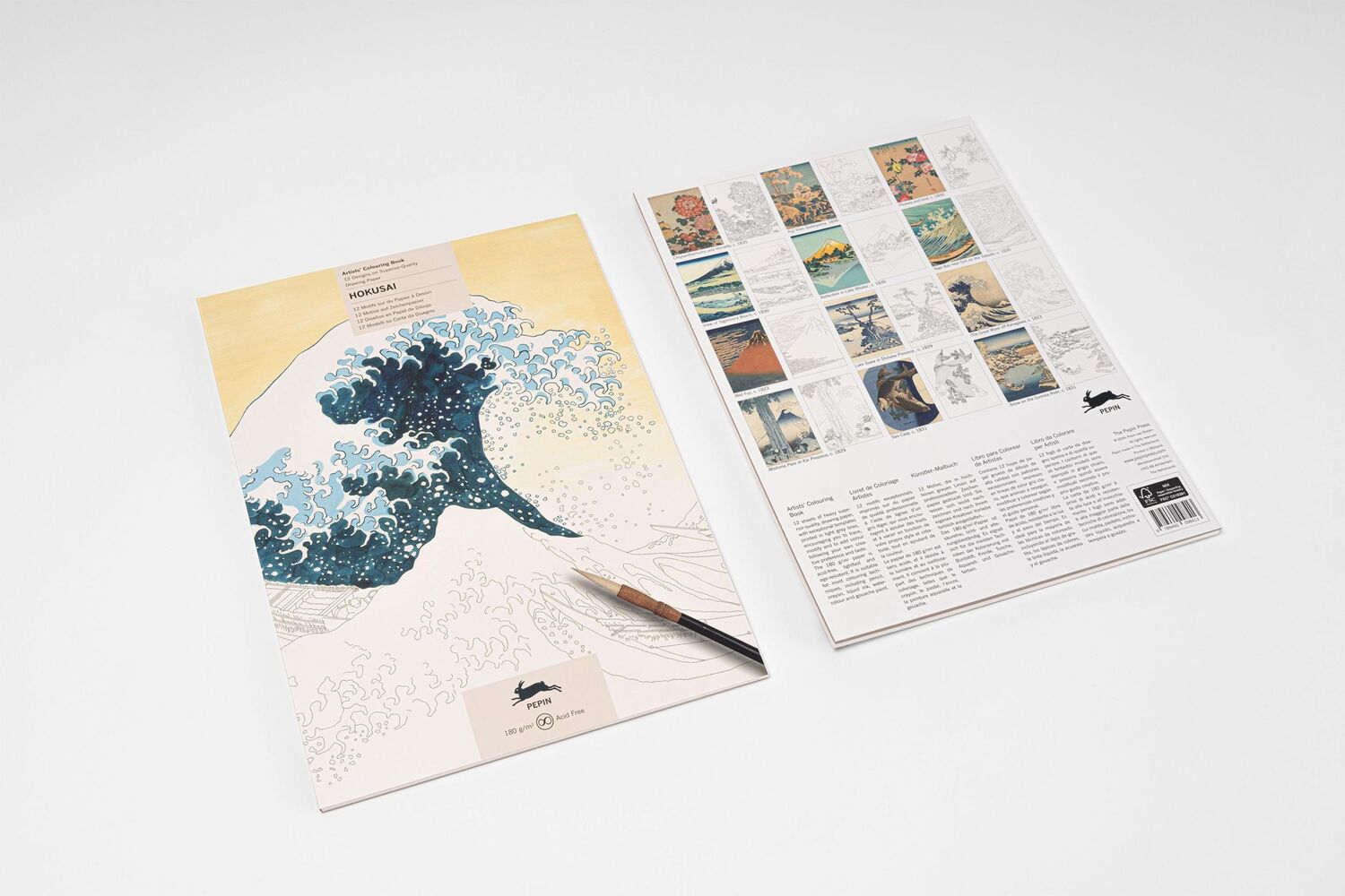 Cover: 9789460098413 | Hokusai | Artists' Colouring Book | Pepin Van Roojen | Taschenbuch