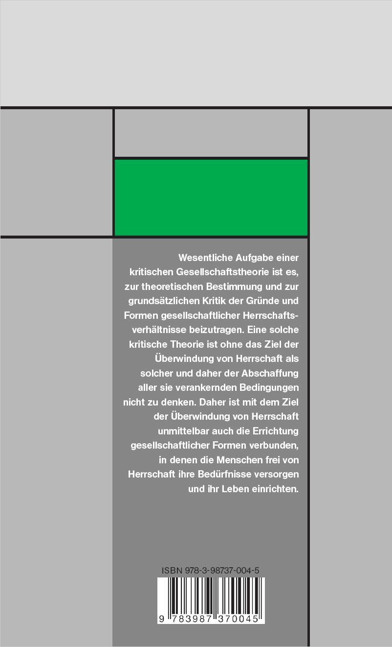 Rückseite: 9783987370045 | Herrschaft oder Organisation | Michael Städtler (u. a.) | Taschenbuch