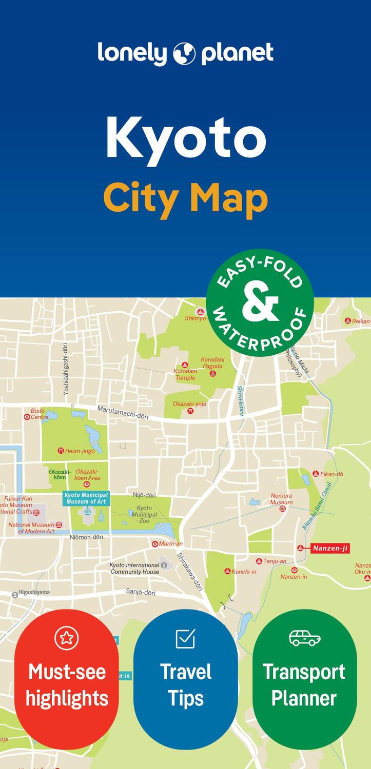 Cover: 9781787017047 | Lonely Planet Kyoto City Map | Joe Bindloss (u. a.) | (Land-)Karte