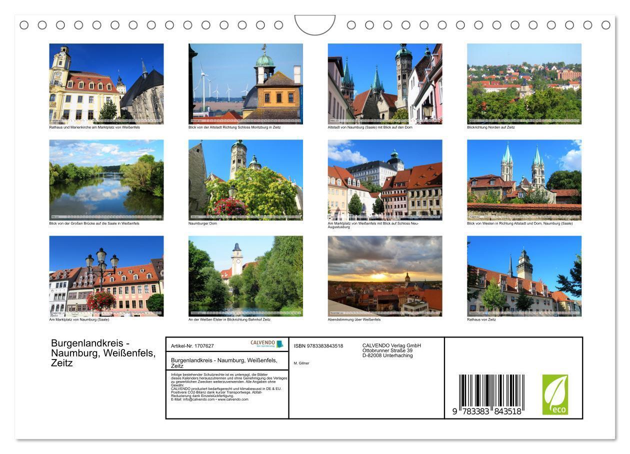 Bild: 9783383843518 | Burgenlandkreis - Naumburg, Weißenfels, Zeitz (Wandkalender 2025...