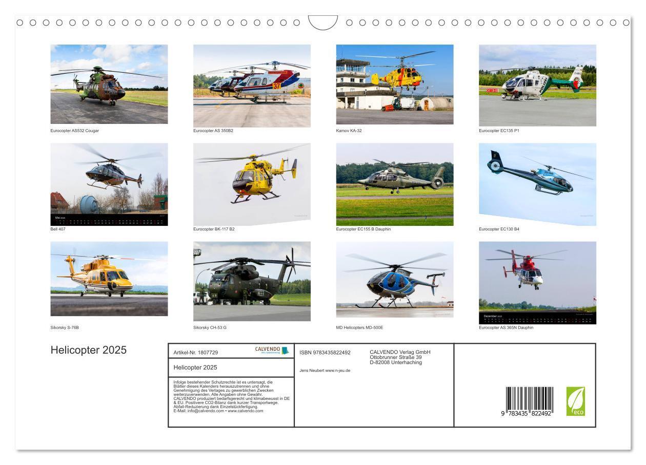 Bild: 9783435822492 | Helicopter 2025 (Wandkalender 2025 DIN A3 quer), CALVENDO...