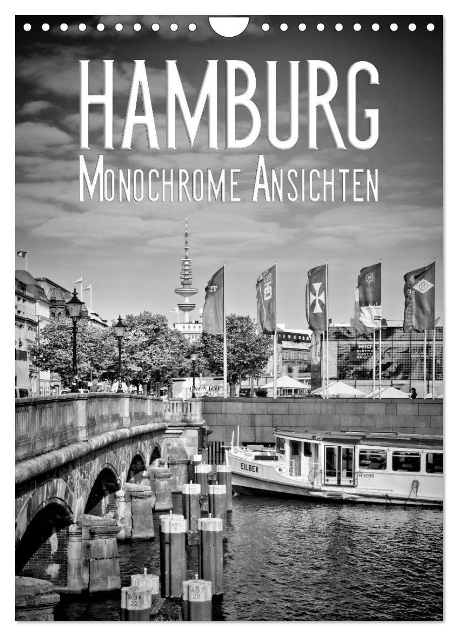 Cover: 9783457033579 | HAMBURG Monochrome Ansichten (Wandkalender 2025 DIN A4 hoch),...