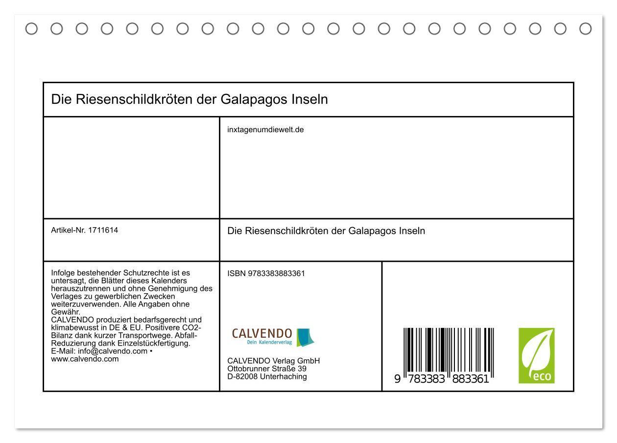 Bild: 9783383883361 | Die Riesenschildkröten der Galapagos Inseln (Tischkalender 2025 DIN...