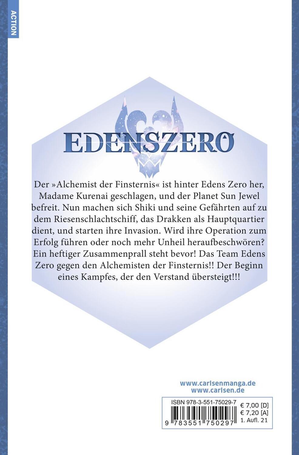 Rückseite: 9783551750297 | Edens Zero 9 | Action, Abenteuer, Sci-Fi und eine blaue Katze | Buch