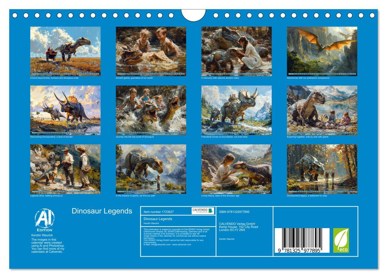 Bild: 9781325977895 | Dinosaur Legends (Wall Calendar 2025 DIN A4 landscape), CALVENDO 12...