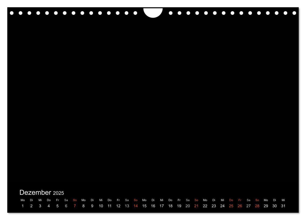 Bild: 9783435839414 | Bastelkalender - Schwarz (Wandkalender 2025 DIN A4 quer), CALVENDO...