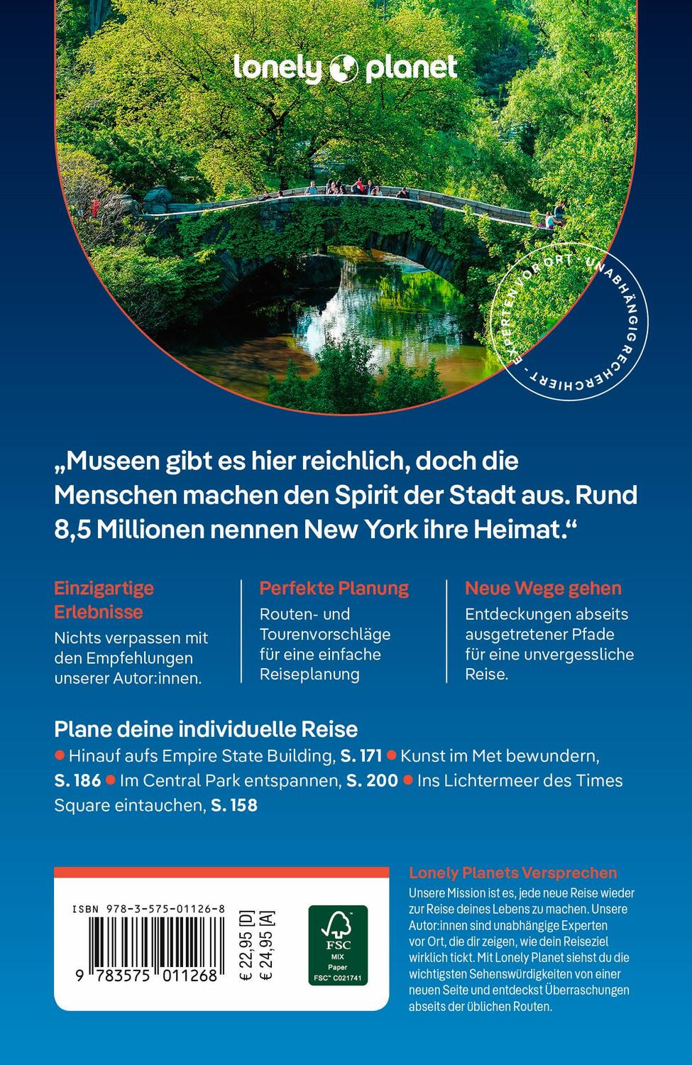 Rückseite: 9783575011268 | LONELY PLANET Reiseführer New York | Brian Healy (u. a.) | Taschenbuch