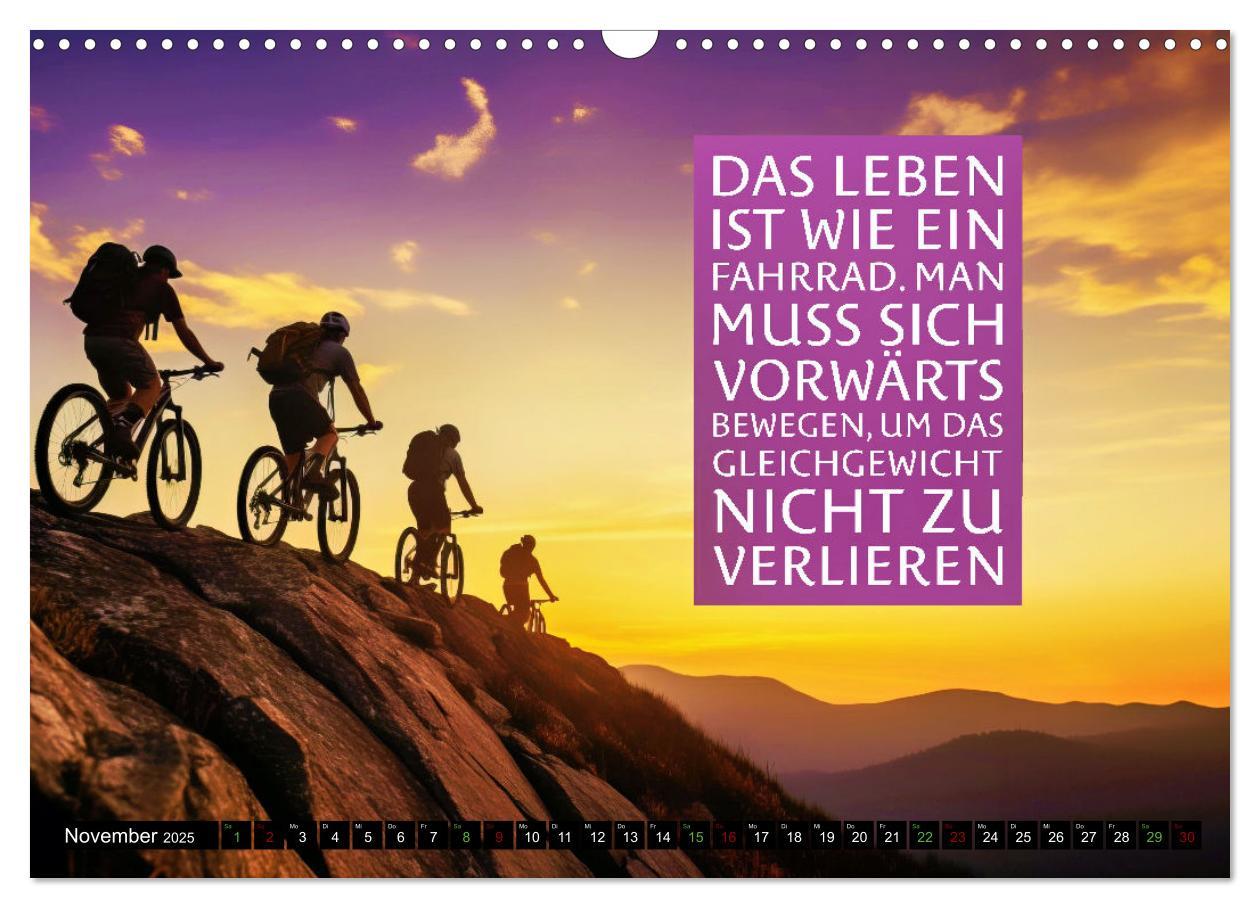 Bild: 9783383792595 | Faszination Fahrrad - coole Sprüche (Wandkalender 2025 DIN A3...