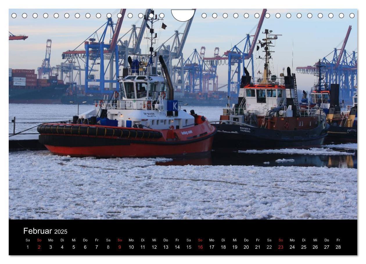 Bild: 9783435693740 | Schiffe auf der Elbe (Wandkalender 2025 DIN A4 quer), CALVENDO...