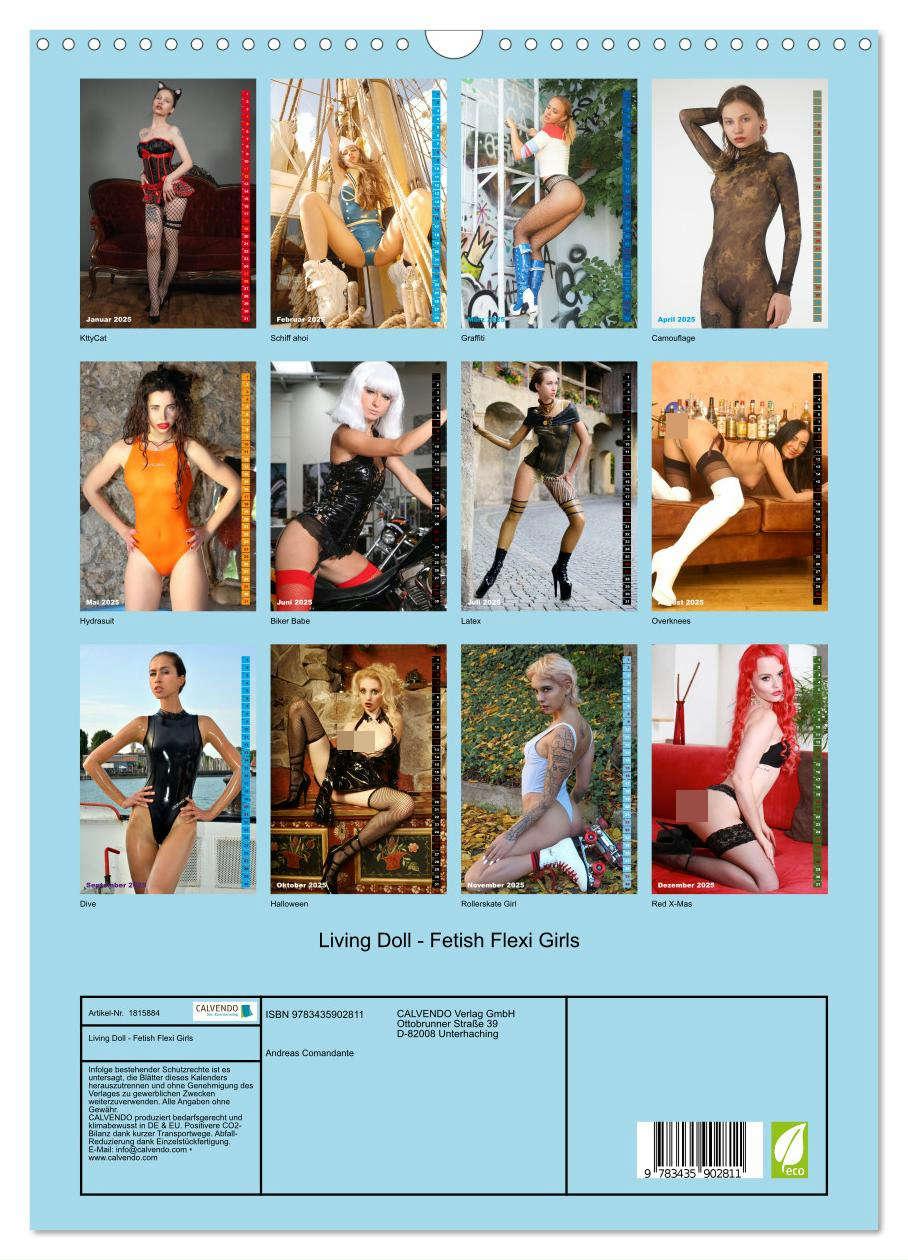 Bild: 9783435902811 | Living Doll - Fetish Flexi Girls (Wandkalender 2025 DIN A3 hoch),...