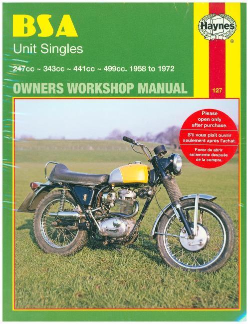 Cover: 9780856961274 | BSA Unit Singles 247cc - 343cc - 441cc - 499cc (58 - 72) | Publishing