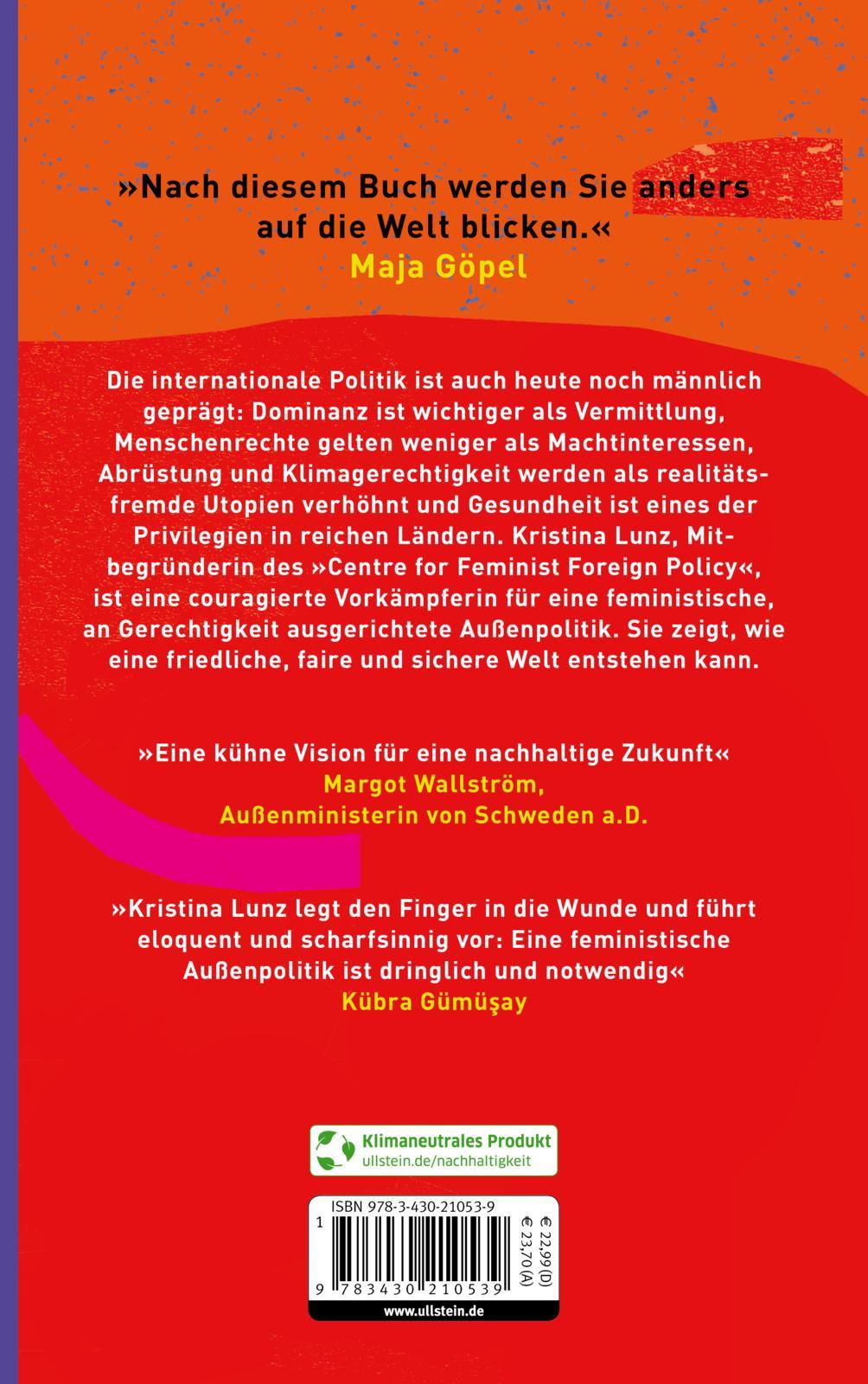 Rückseite: 9783430210539 | Die Zukunft der Außenpolitik ist feministisch | Kristina Lunz | Buch