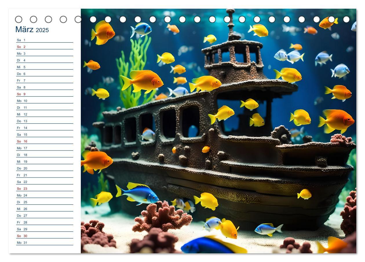 Bild: 9783457144886 | Aquarienzauber - Bunte KI Unterwasserwelten (Tischkalender 2025 DIN...