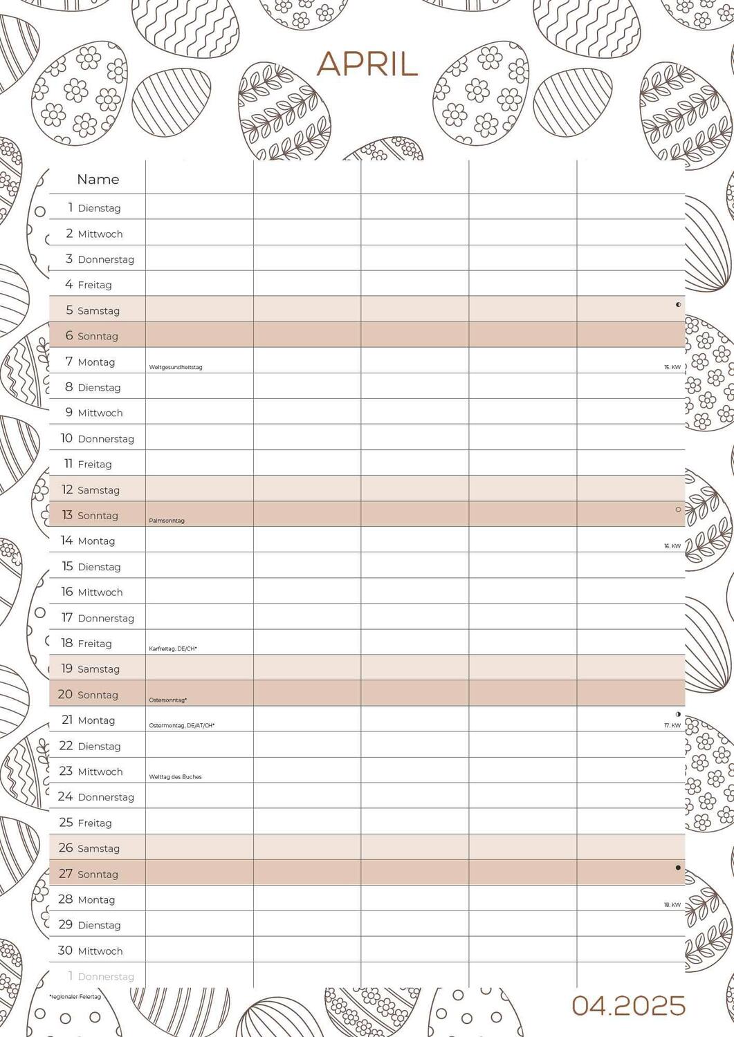 Bild: 4251732343477 | Familienplaner Pastell 2025 - Familienkalender A3 (29,7x42 cm) -...