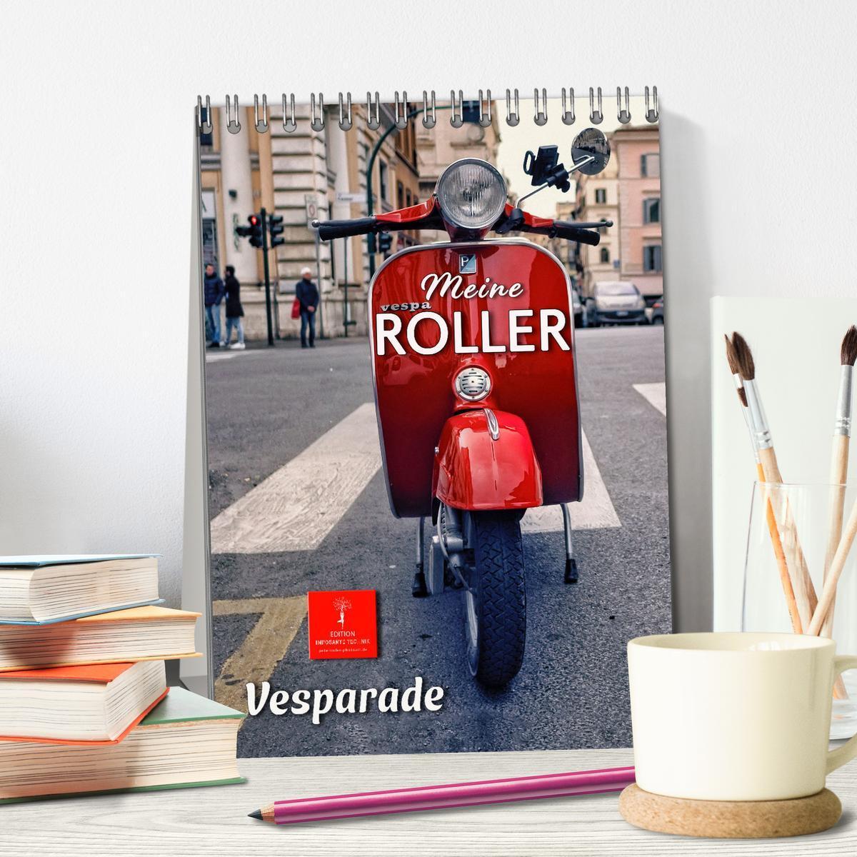 Bild: 9783435885008 | Meine Roller Vesparade (Tischkalender 2025 DIN A5 hoch), CALVENDO...